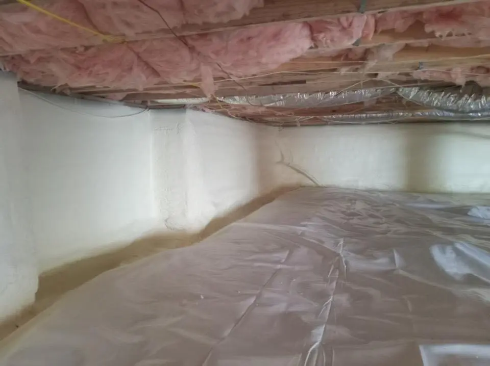 Crawl space encapsulation with closed-cell spray foam for Roof Leak Repair in Kirkland